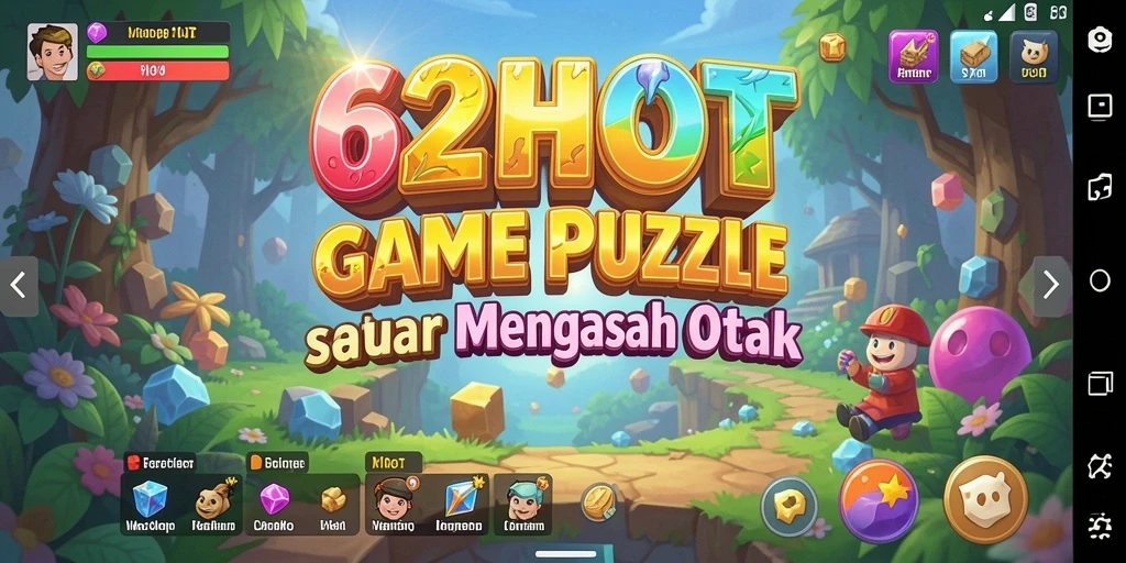 Tampilan gameplay menarik dari 62HOT dengan beragam teka-teki.