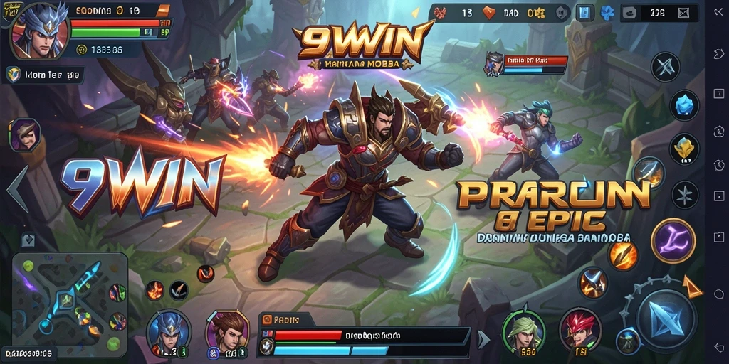 Screenshot menunjukkan aksi seru dalam pertempuran MOBA.
