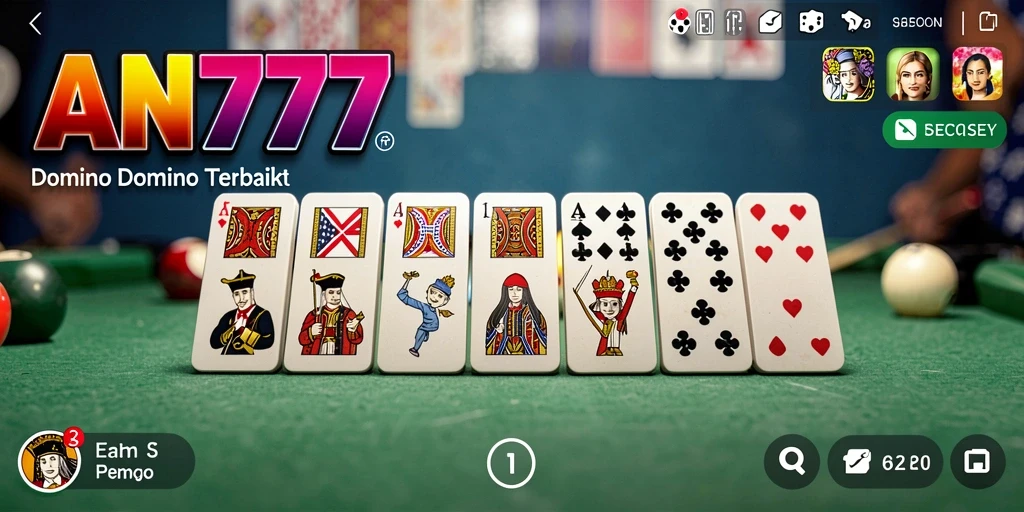 Screenshot gameplay AN777 menampilkan keseruan bermain Domino.