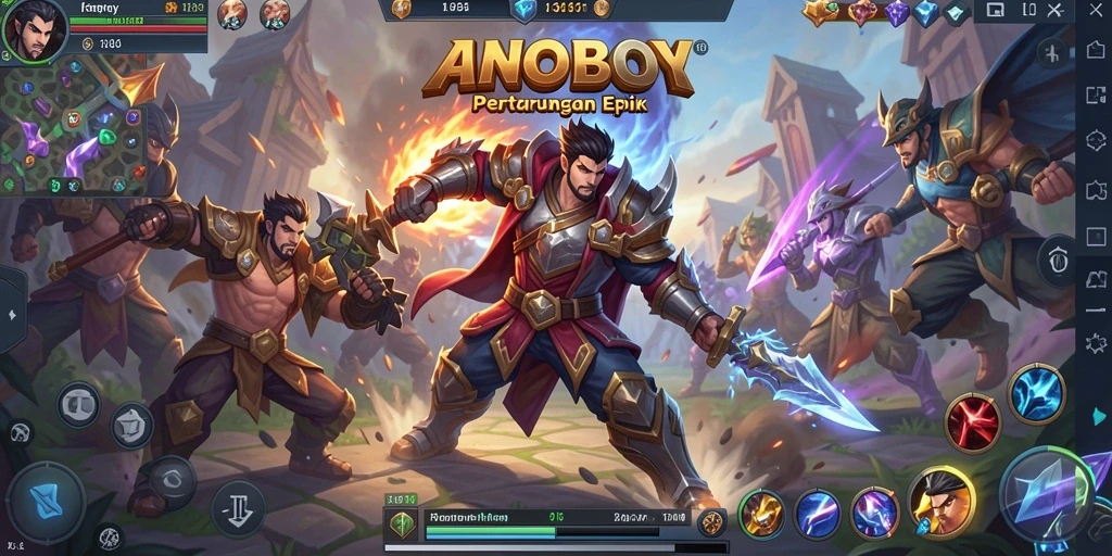 Gameplay seru ANOBOY dalam pertempuran tim epic.