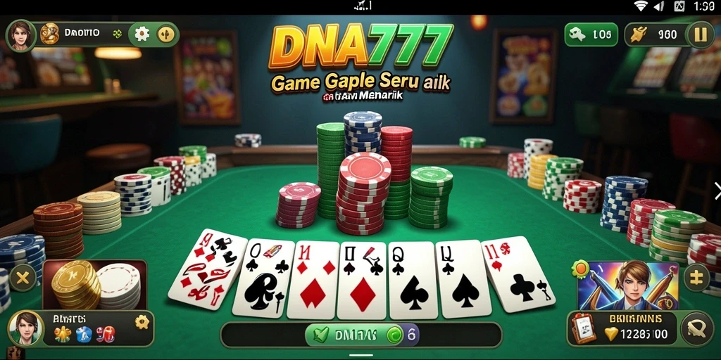 Tampilan menarik dari gameplay Gaple di DNA777.