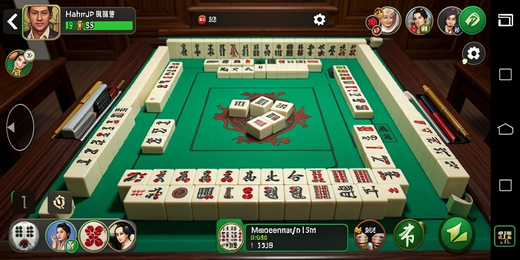 Tangkapan layar utama HARAPJP menampilkan gameplay Mahjong yang menarik.