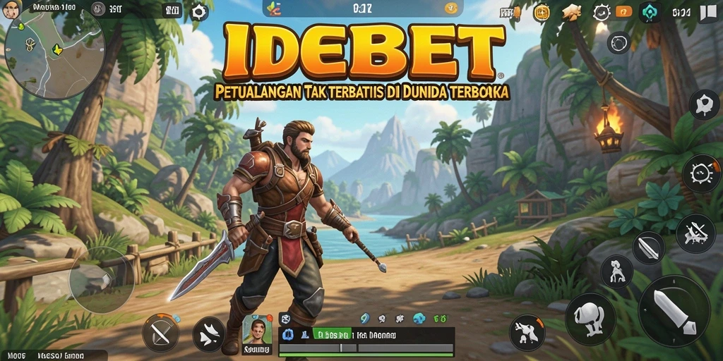 Screenshot IDEBET menunjukkan aksi seru dalam eksplorasi dunia terbuka.