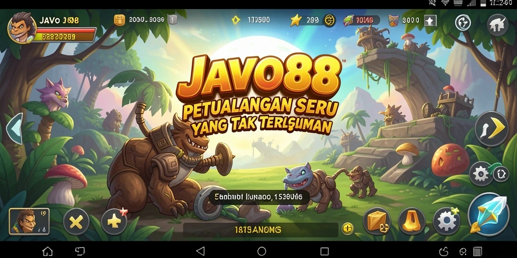Screenshot tampilan gameplay seru dari JAVO88 di dunia petualangan.