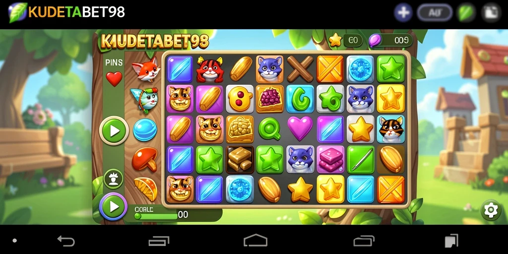 Tampilan gameplay KUDETABET98 menampilkan keseruan permainan Match-3.