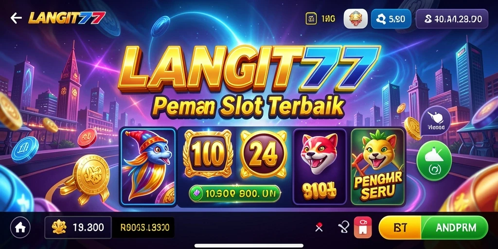 Tampilan menarik dan fitur seru dari LANGIT77.