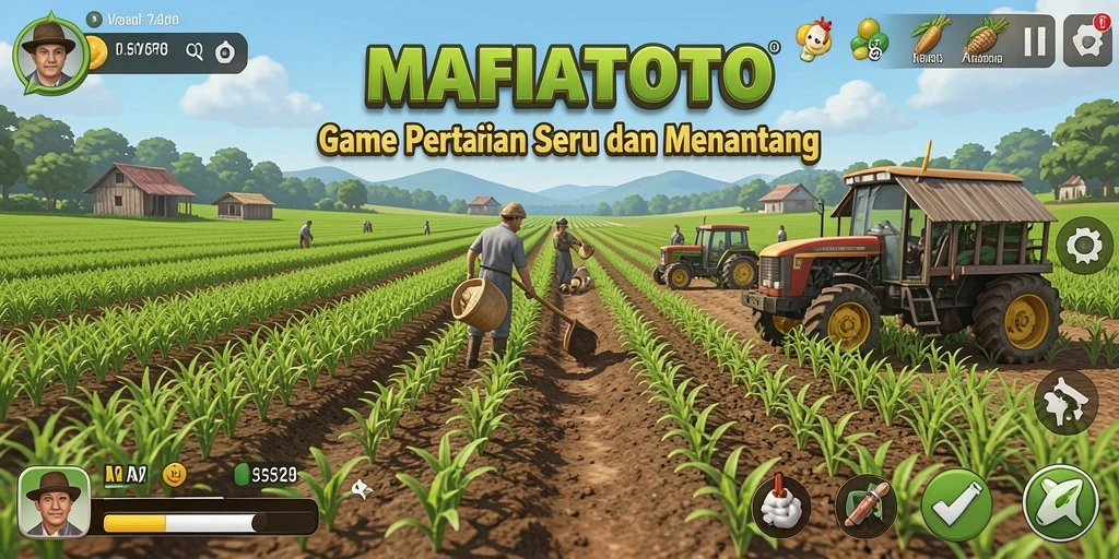 Tampilan gameplay MAFIATOTO yang menarik di ladang pertanian.
