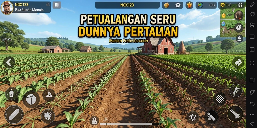 Gameplay seru dan mendebarkan dalam dunia pertanian yang indah.