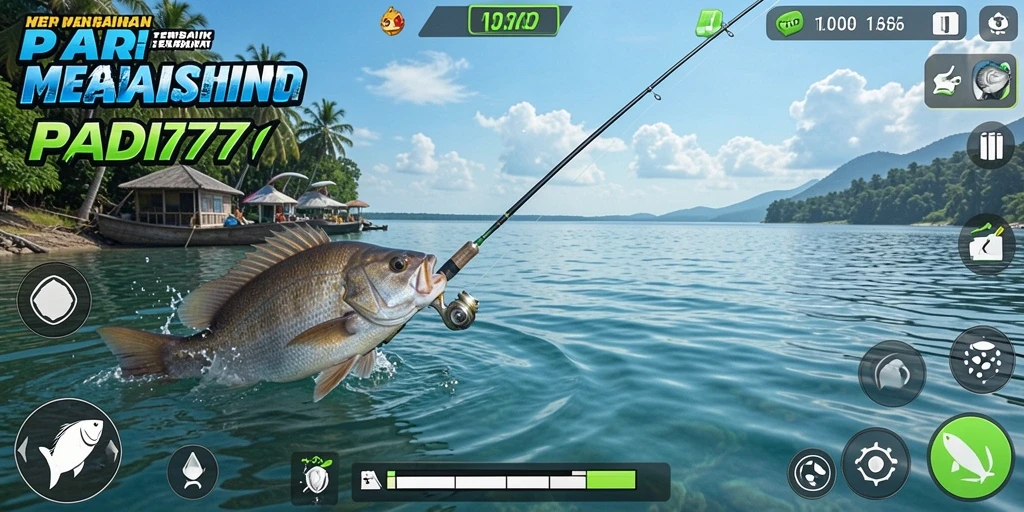 Screenshot gameplay PADI777 yang menampilkan keindahan memancing.