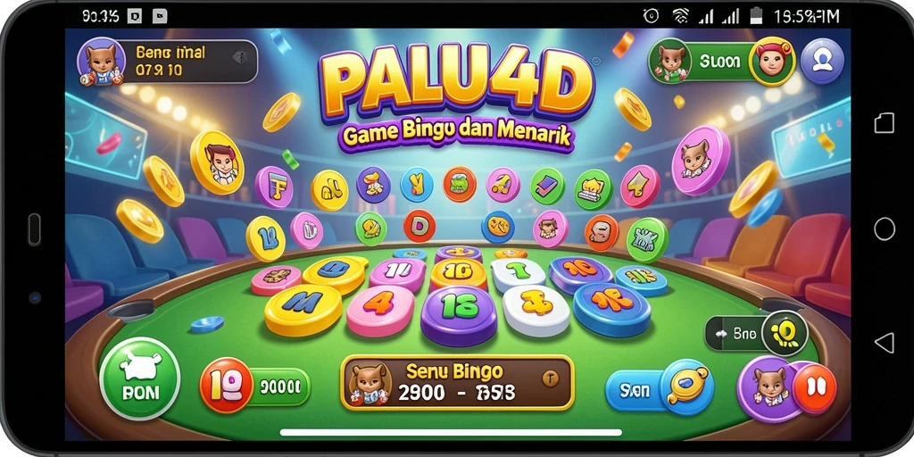Tampilan gameplay seru PALU4D dengan interaksi Bingo yang menarik.
