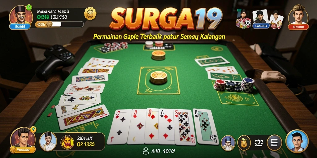 Tampilan gameplay SURGA19 yang seru dan interaktif di Gaple.