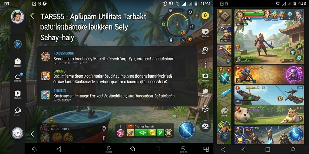 Tampilan intuitif dan sederhana aplikasi TAR555 yang memenuhi kebutuhan utilitas.