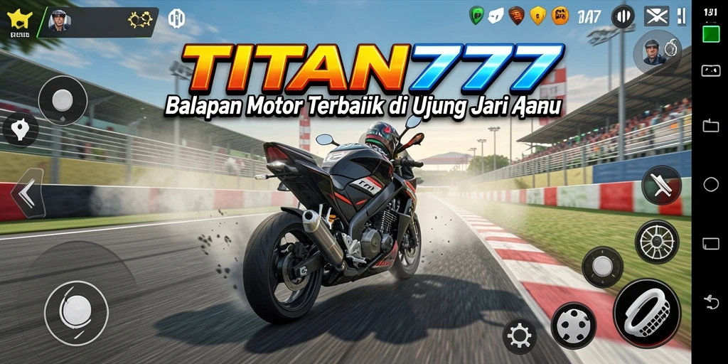 Gambaran gameplay balap motor yang mendebarkan dan penuh aksi.