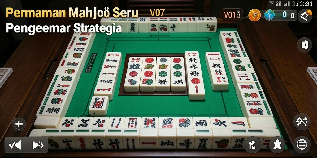 Tampilan gameplay Mahjong yang menarik pada V07.