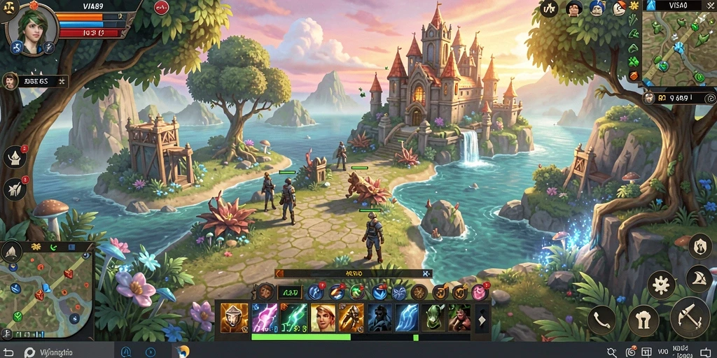 Screenshot utama VISA89 menampilkan aksi petualangan seru di dunia MMORPG.